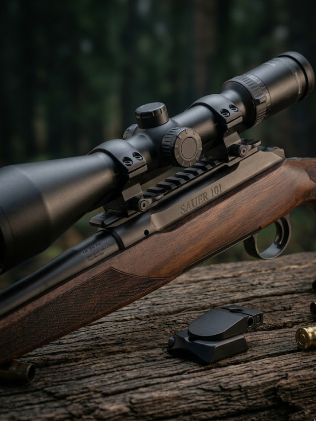 Zielfernrohrmontage auf Waffe
